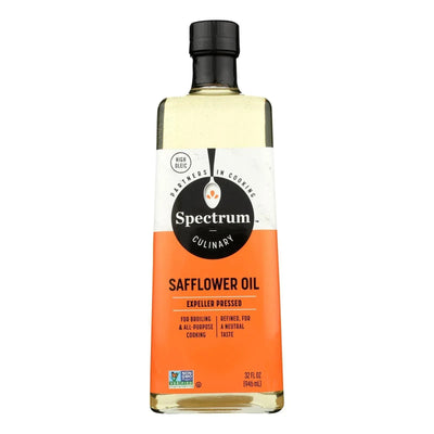 An image displaying Spectrum Naturals High Heat Refined Safflower Oil - Case Of 12 - 32 Ounce by Spectrum Naturals