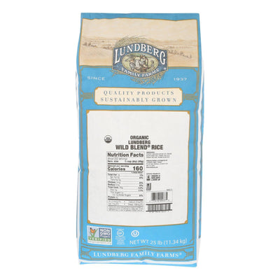 Lundberg Family Farms Organic Wild Blend Gourmet Brown Rice - Case Of 25 Lbs - Orca Market