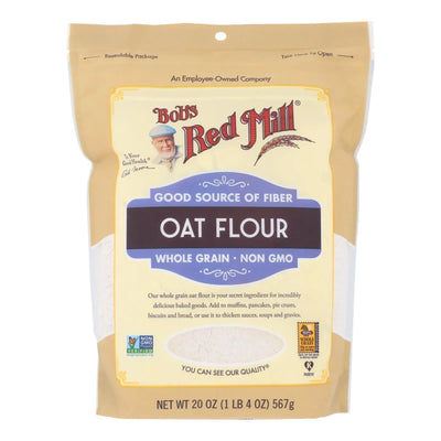 An image displaying Bob's Red Mill - Flour Oat Whole Grain - Case Of 4-20 Ounce by Bob's Red Mill