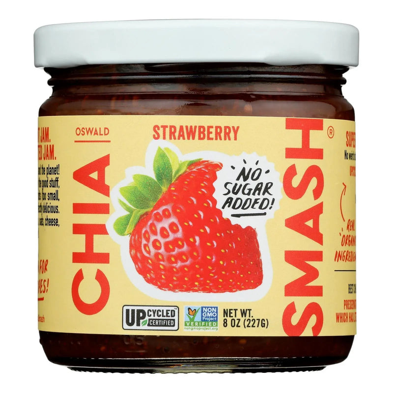 An image displaying Oswald - Jam Chia Smash Strawberry - Case Of 6-8 Ounce by Oswald Co.