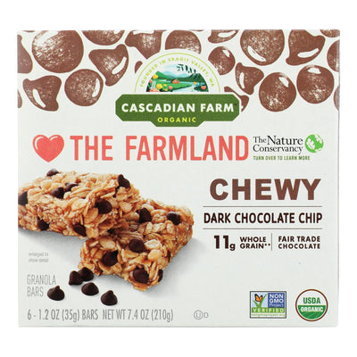 Cascadian Farm Granola Bar - Organic - Chewy - Chocolate Chip - 7.4 Oz - Case Of 12 - Orca Market
