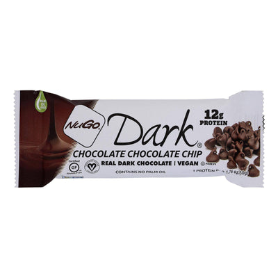 An image displaying Nugo Nutrition Bar - Dark - Chocolate Chocolate Chip - 50 G - Case Of 12 by Nugo Nutrition Bar