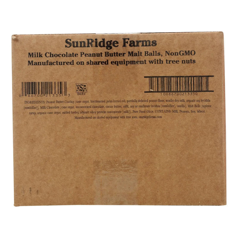 An image displaying Sunridge Farms Milk Chocolate Peanut Butter Malt Balls - Single Bulk Item - 10lb by Sunridge Farms