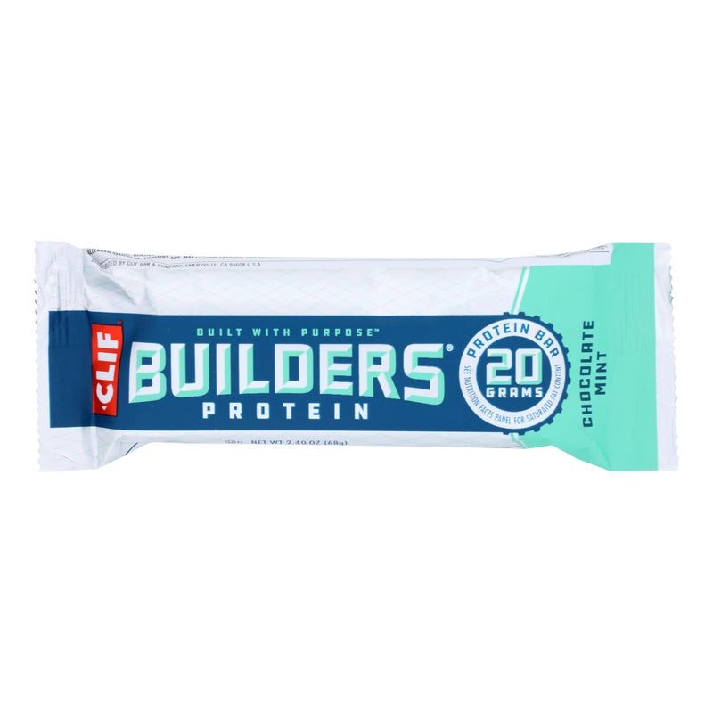 Clif Bar Builder Bar - Chocolate Mint - Case Of 12 - 2.4 Oz - Orca Market