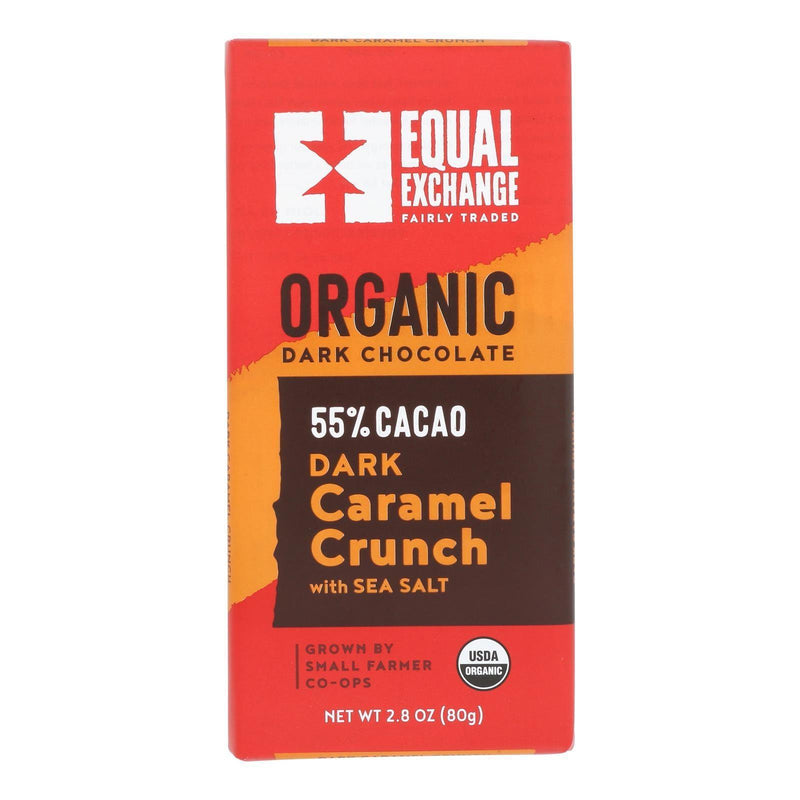 Equal Exchange Organic Milk Chocolate Bar - Caramel Crunch With Sea Salt - Case Of 12 - 2.8 Oz. - Orca Market