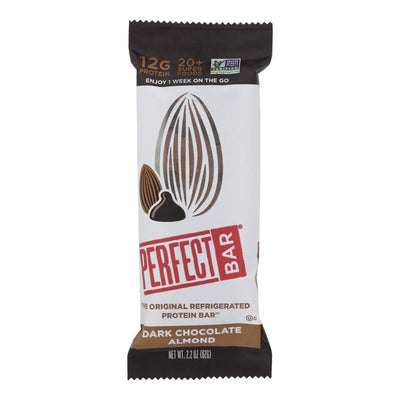 An image displaying Perfect Bar Dark Chocolate Almond - Case Of 8 - 2.2 Ounce by Perfect Bar