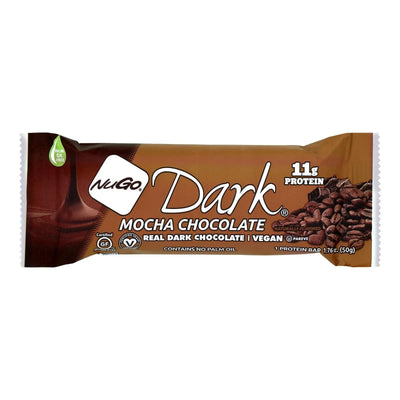 An image displaying Nugo Nutrition Bar - Dark - Mocha Chocolate - 50 G - Case Of 12 by Nugo Nutrition Bar