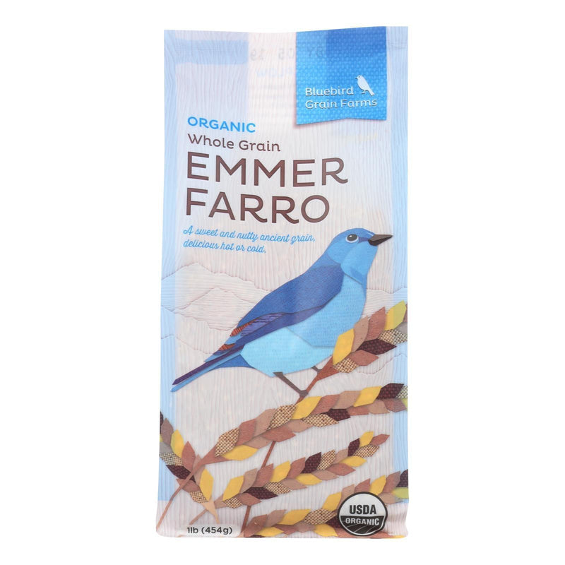 Bluebird Grains - Farro Organic Grade 1 Emmer Split - Case Of 6-1 Pound - Orca Market