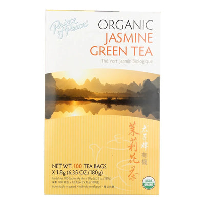 An image displaying Prince Of Peace - Tea Organic Jasmine Green - 1 Each-100 Bags by Prince Of Peace