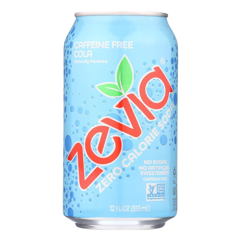 Zevia - Soda Cola Cafe Free Zero Calorie - Case Of 4-6/12 Fluid Ounces - Orca Market