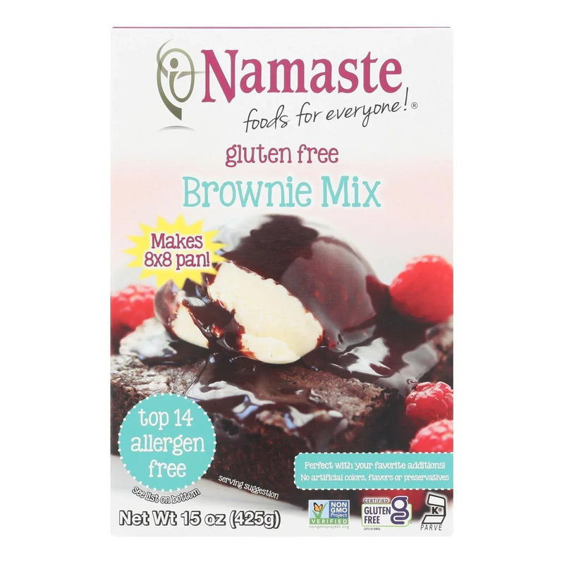 An image displaying Namaste Foods - Brownie Mix Gluten Free - Case Of 6 - 15 Ounce by Namaste Foods