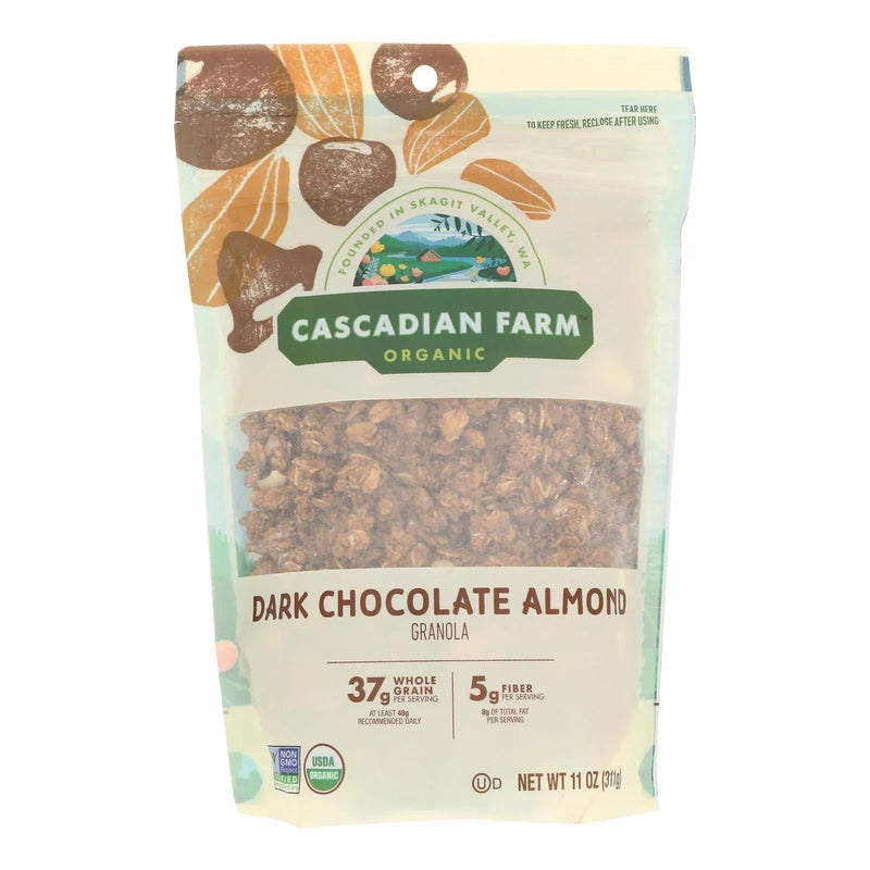 An image displaying Cascadian Farm - Granola Organic Dark Chocolate Almond - Case Of 4-11 Ounces by Cascadian Farm