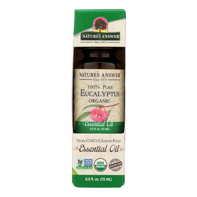 An image displaying Nature's Answer - Organic Essential Oil - Eucalyptus - 0.5 Ounce by Nature's Answer