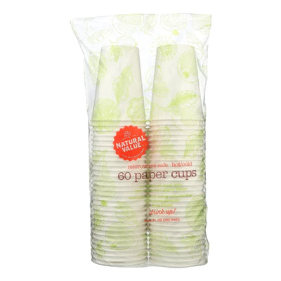 An image displaying Natural Value - Paper Cups Recyc - Case Of 12 - 60 Count by Natural Value