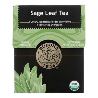 Buddha Teas - Organic Tea - Sage Leaf - Case Of 6 - 18 Count - Orca Market