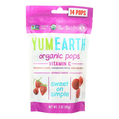 Yummy Earth Organic Vitamin C Pops - 3 Oz - Case Of 6 - Orca Market
