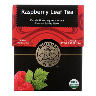 Buddha Teas - Organic Tea - Raspberry Leaf - Case Of 6 - 18 Count - Orca Market