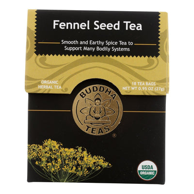 Buddha Teas - Organic Tea - Fennel Seed - Case Of 6 - 18 Count - Orca Market