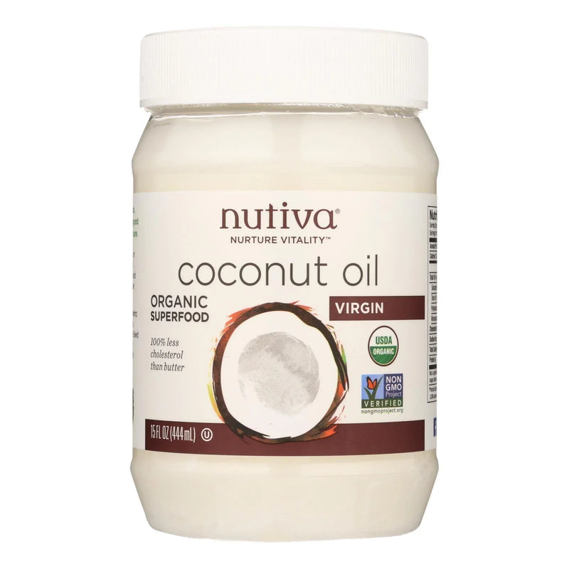 An image displaying Nutiva Virgin Coconut Oil Organic - 15 Ounce by Nutiva