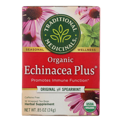 Traditional Medicinals Organic Echinacea Plus Herbal Tea - 16 Tea Bags - Case Of 6 - Orca Market