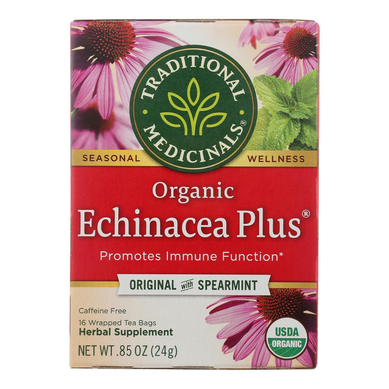 Traditional Medicinals Organic Echinacea Plus Herbal Tea - 16 Tea Bags - Case Of 6 - Orca Market