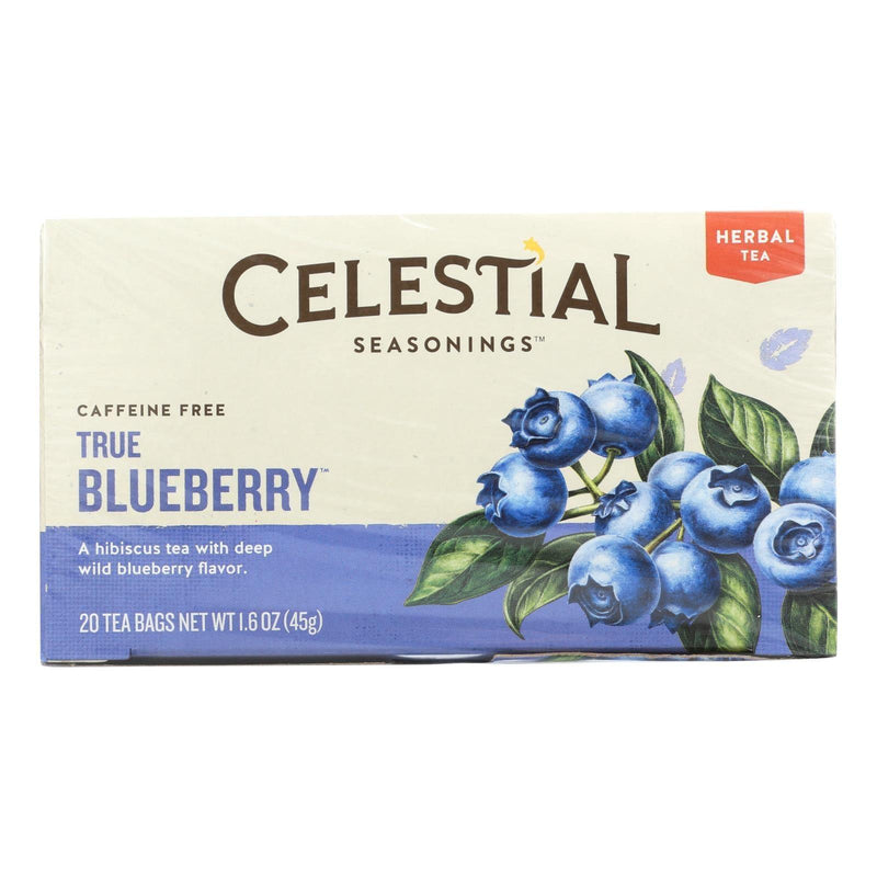 Celestial Seasonings Herbal Tea Caffeine Free True Blueberry - 20 Tea Bags - Case Of 6 - Orca Market