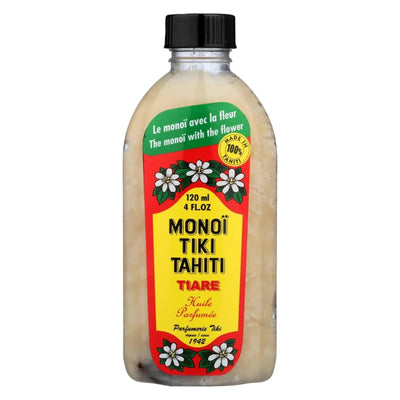 An image displaying Monoi Tiare Tahiti Monoi Tiiki Tahiti Coconut Oil - 4 Ounce by Monoi