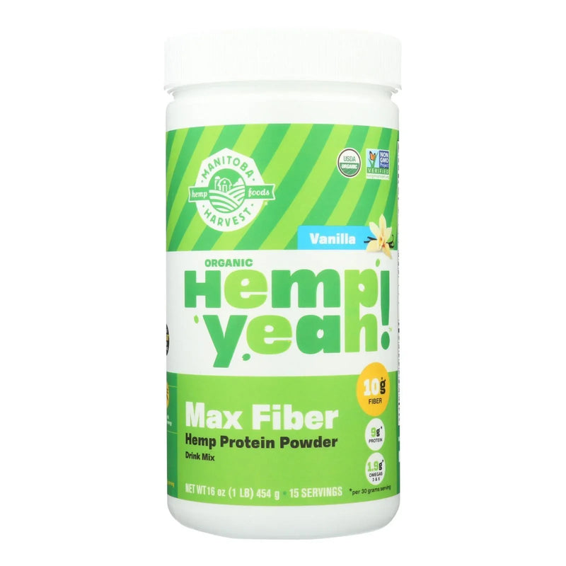 An image displaying Manitoba Harvest Organic Hemp Protein Vanilla - 16 Ounce by Manitoba Harvest