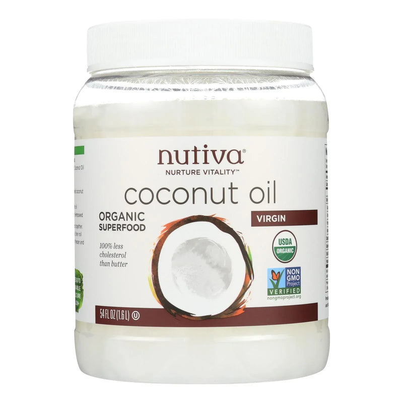 An image displaying Nutiva Virgin Coconut Oil Organic - 54 Ounce by Nutiva