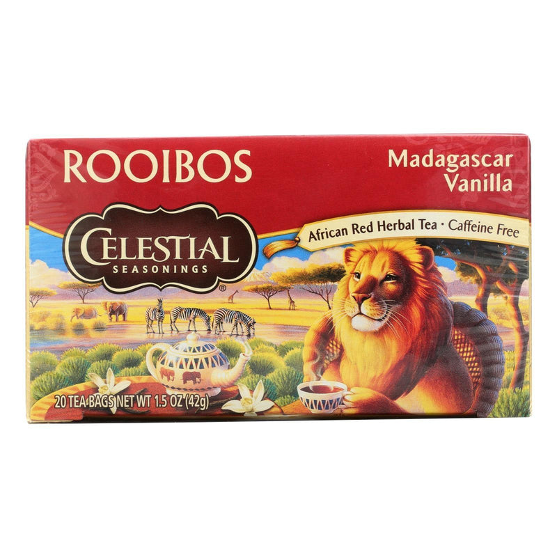 Celestial Seasonings Red Tea Caffeine Free Madagascar Vanilla - 20 Tea Bags - Case Of 6 - Orca Market