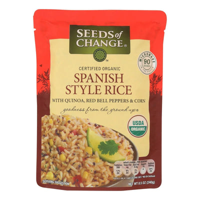 An image displaying Seeds Of Change Organic Microwavable Spanish Style Rice With Quinoa - Case Of 12 - 8.5 Ounce by Seeds Of Change