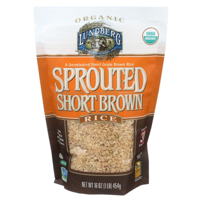 Lundberg Family Farms Sprouted Short Brown Rice - Case Of 6 - 1 Lb. - Orca Market