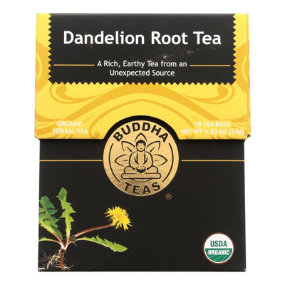 Buddha Teas - Organic Tea - Dandelion Root - Case Of 6 - 18 Bags - Orca Market