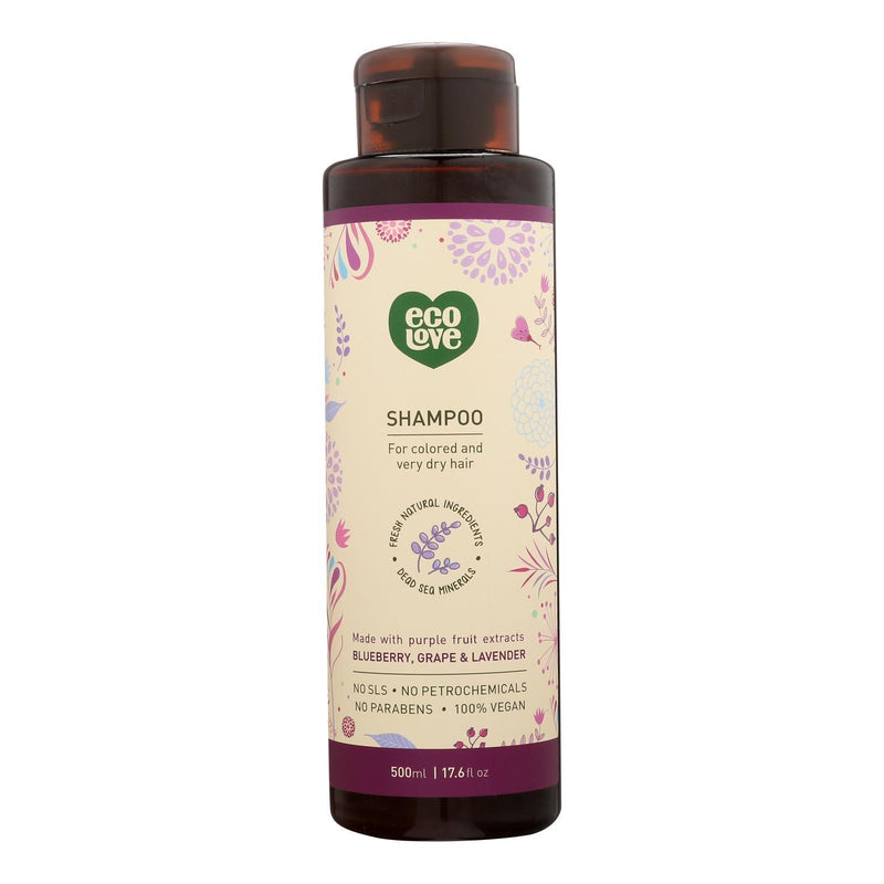 Ecolove Shampoo - Purple Fruit Shampoo For Colored And Very Dry Hair - Case Of 1 - 17.6 Fl Oz. - Orca Market