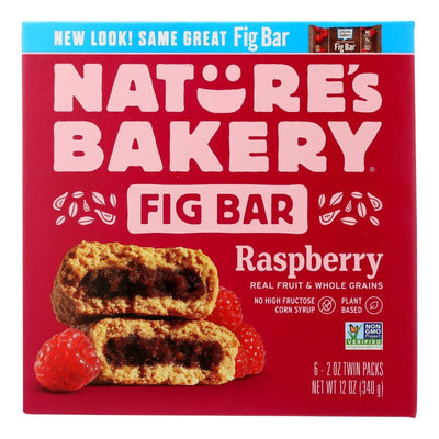 An image displaying Nature's Bakery Stone Ground Whole Wheat Fig Bar - Raspberry - 2 Ounce - Case Of 6 by Nature's Bakery