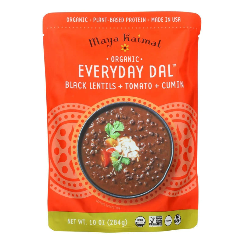 An image displaying Maya Kaimal - Organic Everyday Dal - Black Lentil Tomato Cumin - Case Of 6 -10 Ounce by Maya Kaimal