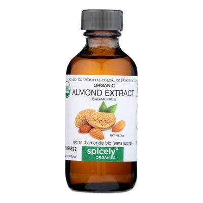Spicely Organics - Organic Extract - Almond - Case Of 6 - 2 Fl Oz. - Orca Market