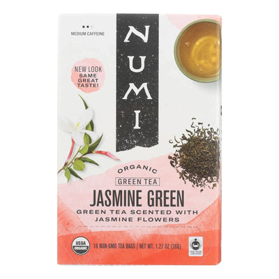 An image displaying Numi Organic Tea Jasmine Green - 18 Tea Bags - Case Of 6 by Numi Tea