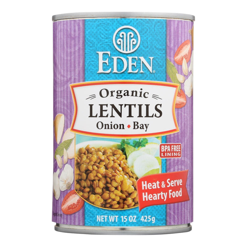 Eden Foods Organic Lentils With Onion And Bay Leaf - Case Of 12 - 15 Oz. - Orca Market