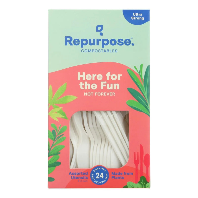 An image displaying Repurpose Plant Base High Heat Utensils Set - Case Of 20 - 24 Count by Repurpose