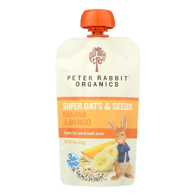 An image displaying Peter Rabbit Organics - Oats&seeds Bana&mango - Case Of 10 - 4 Ounce by Peter Rabbit Organics