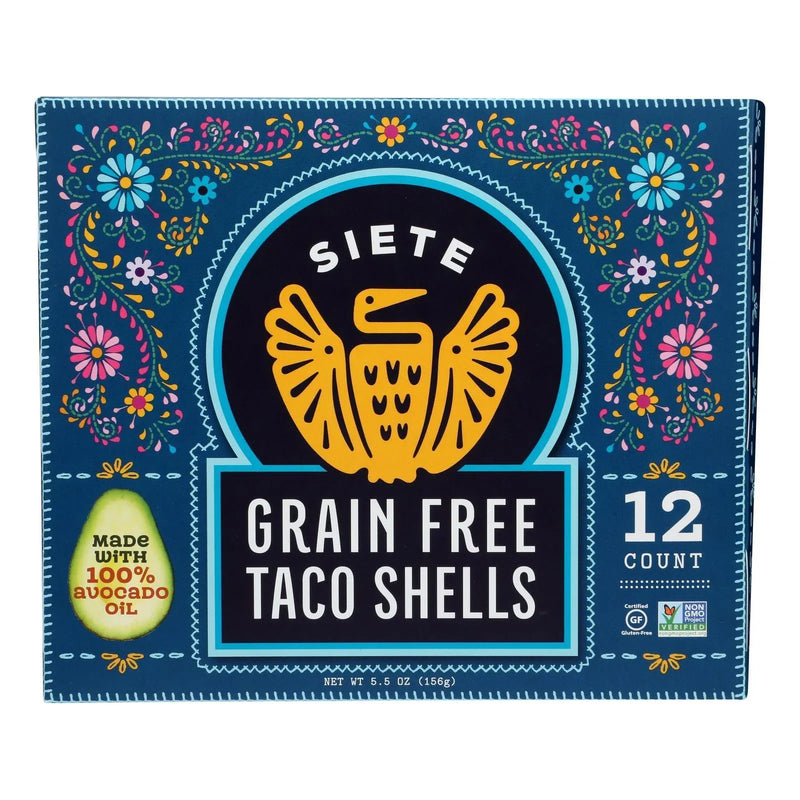 An image displaying Siete - Taco Shells Grain Free - Case Of 12 - 5.5 Ounce by Siete
