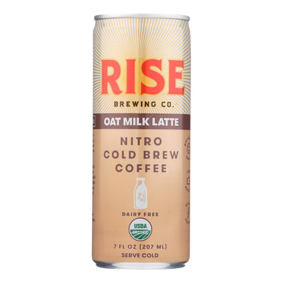 Rise Brewing Co. Nitro Cold Brew Coffee, Oat Milk Latte - Case Of 12 - 7 Fz - Orca Market