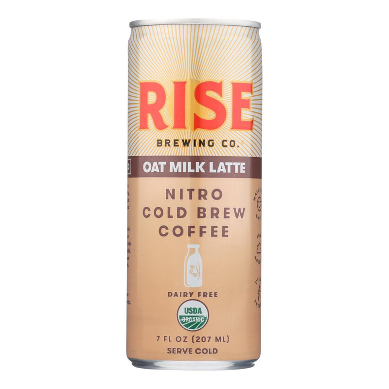 Rise Brewing Co. Nitro Cold Brew Coffee, Oat Milk Latte - Case Of 12 - 7 Fz - Orca Market