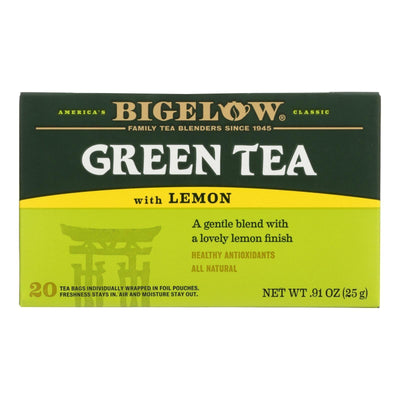 Bigelow Tea Green Tea - With Lemon - Case Of 6 - 20 Bag - Orca Market