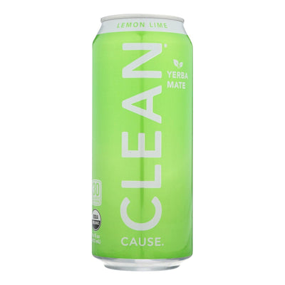 Clean Cause - Yerba Mate Lemon Lime Cln - Case Of 12 - 16 Fz - Orca Market