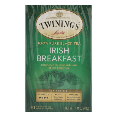 Twinings Tea Breakfast Tea - Irish - Case Of 6 - 20 Bags - Orca Market