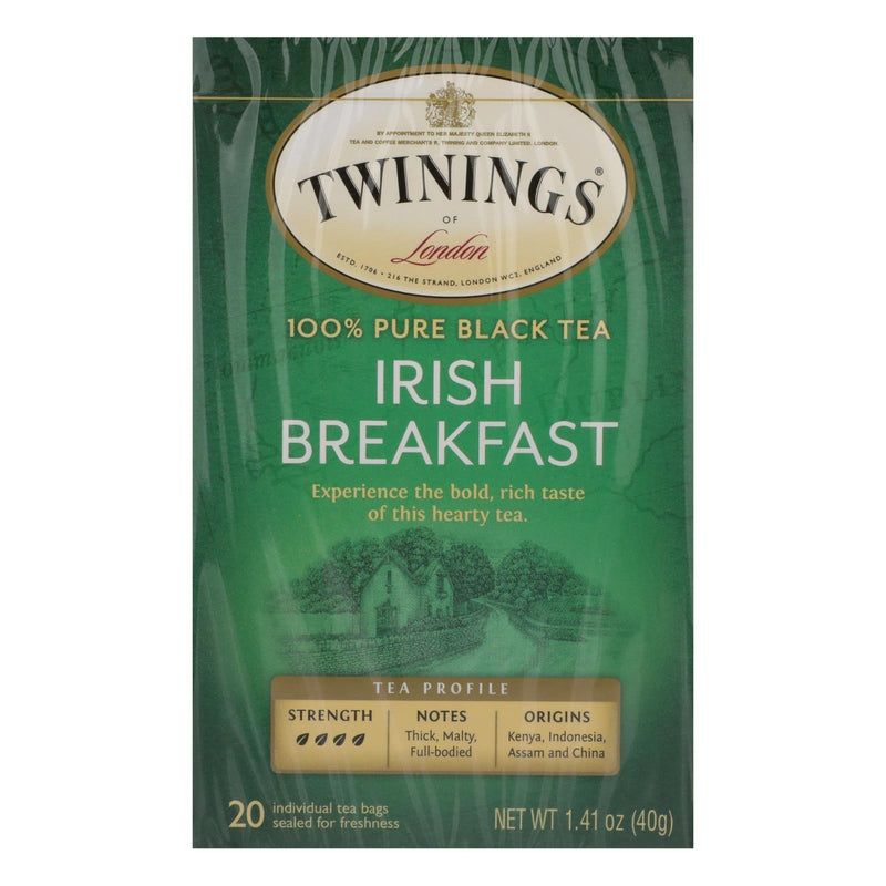 Twinings Tea Breakfast Tea - Irish - Case Of 6 - 20 Bags - Orca Market
