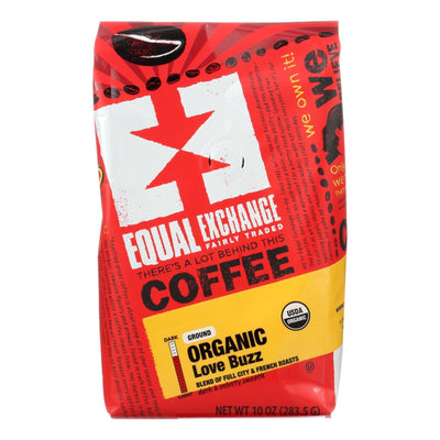 Equal Exchange Authentic Fair Trade Small Farmer Coffee, Love Buzz - Case Of 6 - 12 Oz - Orca Market