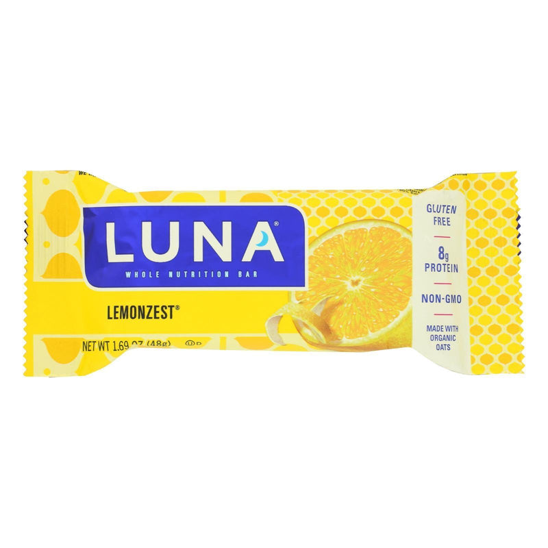 Clif Bar Luna Bar - Organic Lemon Zest - Case Of 15 - 1.69 Oz - Orca Market